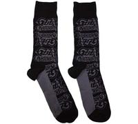 Rock Off officially licensed products Ozzy Osbourne Logo Repeat Ankle Socks UK Size 7-11, black, M