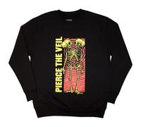 Rock Off officially Licensed Products Pierce The Veil Wavy Skeleton Sweatshirt, Black, XXL