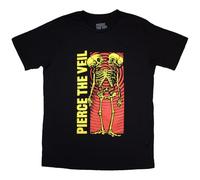 Rock Off Officially Licensed Products Pierce The Veil Wavy Skeleton T Shirt XL Black