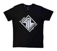 Rock Off officially Licensed Products PIL Public Image Ltd Diamond Logo & Text T-Shirt in Black | Size: Medium Rock Off officially Licensed Products Black M