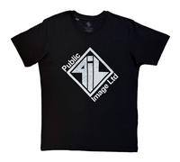 Rock Off officially Licensed Products PIL Public Image Ltd Diamond Logo & Text T-Shirt in Black | Size: Small Rock Off officially Licensed Products Black S