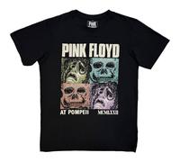 Rock Off officially Licensed Products Pink Floyd Mosaics Premium Carbon T-Shirt in Black | Size: Large Rock Off officially Licensed Products Black L