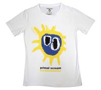 Rock Off officially licensed products Primal Scream Screamadelica Womens Skinny Fit T Shirt L White