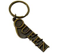 Rock Off officially licensed products Queen Gold Band Logo Keyring Keychain One Size