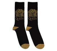 Rock Off officially licensed products Queen Gold Crest Band Logo Ankle Socks One Size
