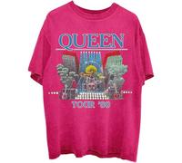 Rock Off officially licensed products Queen Tour 1980 Band Logo T Shirt M Pink