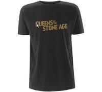 Rock Off officially licensed products Queens of The Stone Age Metallic Text Logo T Shirt M
