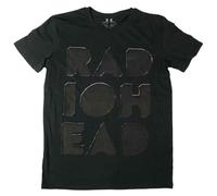 Rock Off officially licensed products Radiohead Note Pad Debossed Band Logo T Shirt XL Black
