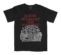 Rock Off officially licensed products Rage Against The Machine Crowd Masks T Shirt S Black