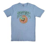 Rock Off officially licensed products Ramones Crest Psych T Shirt M Blue