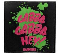 Rock Off officially licensed products Ramones Gabba Gabba Woven Patch Accessory Size