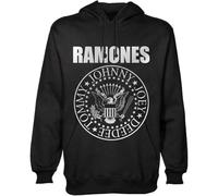 Rock Off officially licensed products Ramones Presidential Seal Pullover Hoodie L Black