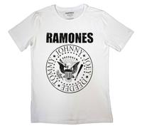 Rock Off officially licensed products Ramones Presidential Seal Womens Skinny Fit T Shirt XXL White