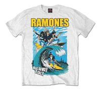 Rock Off officially licensed products Ramones Rockaway Beach T Shirt XXL White