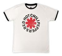 Rock Off officially licensed products Red Hot Chili Peppers Logo Ringer T Shirt L