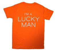 Rock Off officially Licensed Products Richard Ashcroft Lucky Man T-Shirt in Orange | Size: Medium Rock Off officially Licensed Products Orange M