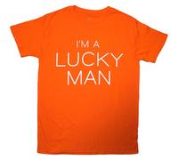 Rock Off officially Licensed Products Richard Ashcroft Lucky Man T-Shirt in Orange | Size: XL Rock Off officially Licensed Products Orange XL