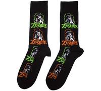 Rock Off officially licensed products Rob Zombie Multicolour Logo Repeat Ankle Socks One Size