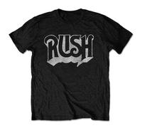 Rock Off officially Licensed Products Rush Classic Band Logo T-Shirt in Black | Size: Medium Rock Off officially Licensed Products Black M