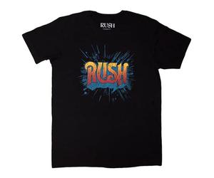 Rock Off officially licensed products Rush Tour 1974-1975 T Shirt M Black