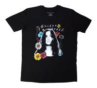 Rock Off officially Licensed Products Selena Gomez Floral Collage T-Shirt in Black | Size: Large Rock Off officially Licensed Products Black L