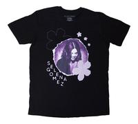 Rock Off officially Licensed Products Selena Gomez Purple Floral T-Shirt in Black | Size: Medium Rock Off officially Licensed Products Black M