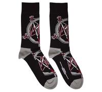 Rock Off officially licensed products Slayer Band Logo Pentagram Ankle Socks UK Size 7-11, black, M