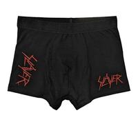 Rock Off officially licensed products Slayer Scratchy Band Logo Boxer Shorts S Black
