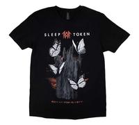 Rock Off Officially Licensed Products Sleep Token Butterflies Band Logo T Shirt L Black