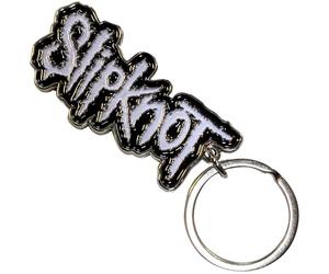 Rock Off officially licensed products Slipknot White Logo Black Border Band Logo Keyring Keychain One Size