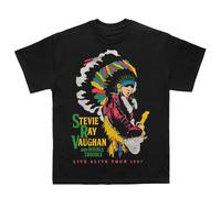 Rock Off officially licensed products Stevie Ray Vaughan Double Trouble T Shirt M Black
