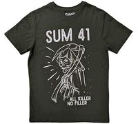 Rock Off Officially Licensed Products Sum 41 Reaper Band Logo T Shirt Black