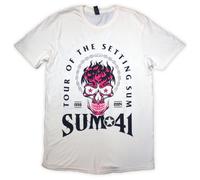 Rock Off officially licensed products Sum 41 Tour 24 Pink Skull T Shirt S