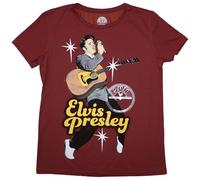 Rock Off officially licensed products Sun Records Elvis Mic Womens T Shirt M Red