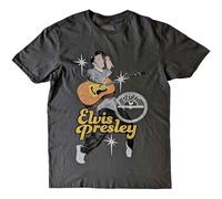 Rock Off officially licensed products Sun Records Elvis Toes T Shirt M Charcoal