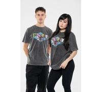 Rock Off officially Licensed Products The Beastie Boys Multicolour Logo Limited Edition 999 Only Premium Wash T-Shirt in Grey | Size: XL Rock Off officially Licensed Products Grey XL