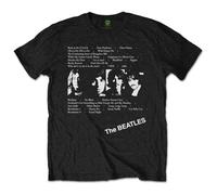 Rock Off officially licensed products The Beatles Album Tracks T Shirt L Black