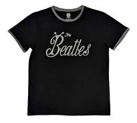 Rock Off officially licensed products The Beatles Bug Logo Ringer T Shirt L Black