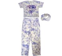 Rock Off officially licensed products The Beatles Heart and Drop T Logo Pyjamas S White