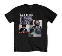 Rock Off officially licensed products The Beatles Let It Be Recording Shots T Shirt L Black
