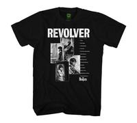 Rock Off officially licensed products The Beatles Revolver Track List T Shirt L Black