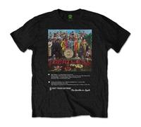 Rock Off officially licensed products The Beatles SGT Pepper 8 Track T Shirt M Black