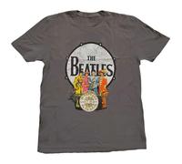 Rock Off officially licensed products The Beatles SGT Pepper and Drum T Shirt S Charcoal