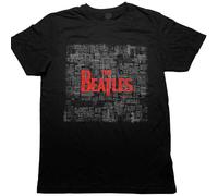 Rock Off officially licensed products The Beatles Tickets and Logo T Shirt XL Black