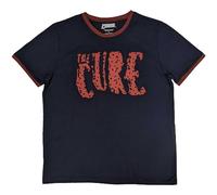 Rock Off officially licensed products The Cure Band Logo Ringer T Shirt S Navy