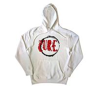 The Cure Hoodie Circle Band Logo Official Unisex White Pullover S