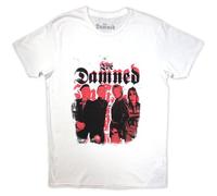Rock Off officially licensed products The Damned Repeat Logo Photo T Shirt M White