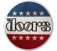 Rock Off officially licensed products The Doors Logo Stars & Stripes Standard Woven Patch One Size