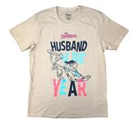 Rock Off officially licensed products The Flintstones Husband of The Year T Shirt L Sand