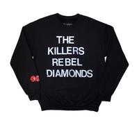 Rock Off officially licensed products The Killers Tour 24 Rebel Diamonds Stacked Sweatshirt S Black